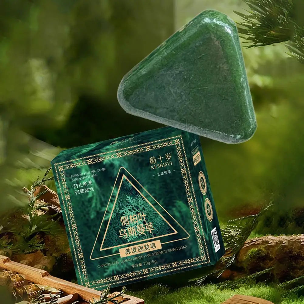 Usman Grass Shampoo Soap Herbal Plant Extract Anti-removal Hair Nourishing Refreshing Oil Control Handmade Shampoo Soap 1-10PCS