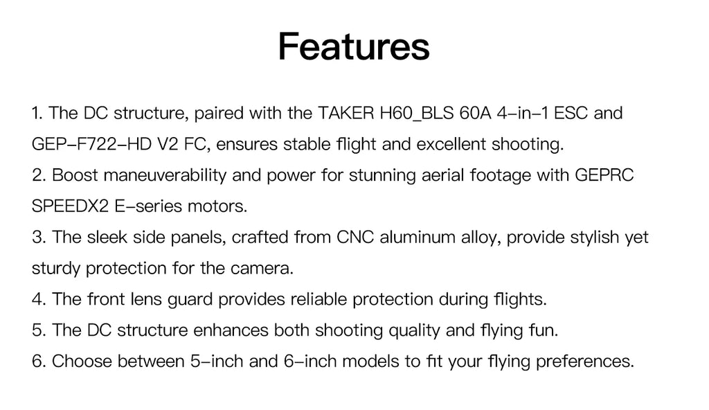 FPV Freestyle Drone Vapor-D6 with F722 FC and 1.6W VTX | Tidesmit Tidesmit