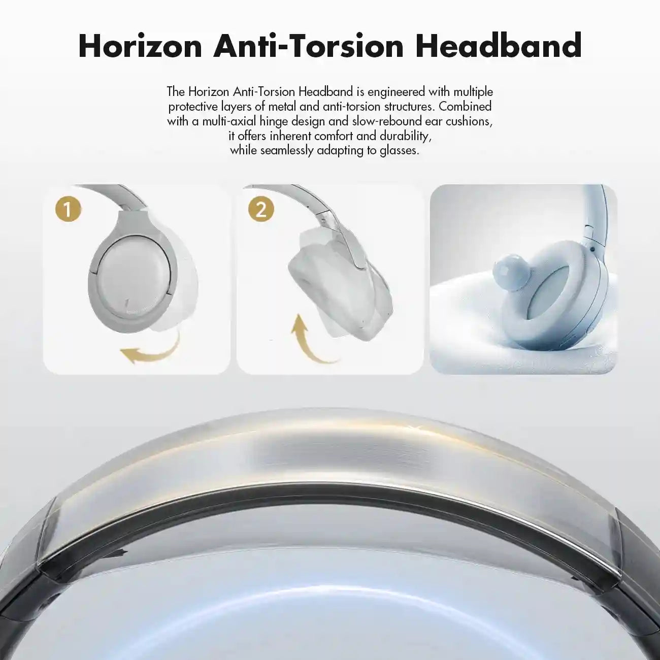 Wireless Active Noise Cancellation Headphones Over-Ear - Tidesmit Tidesmit