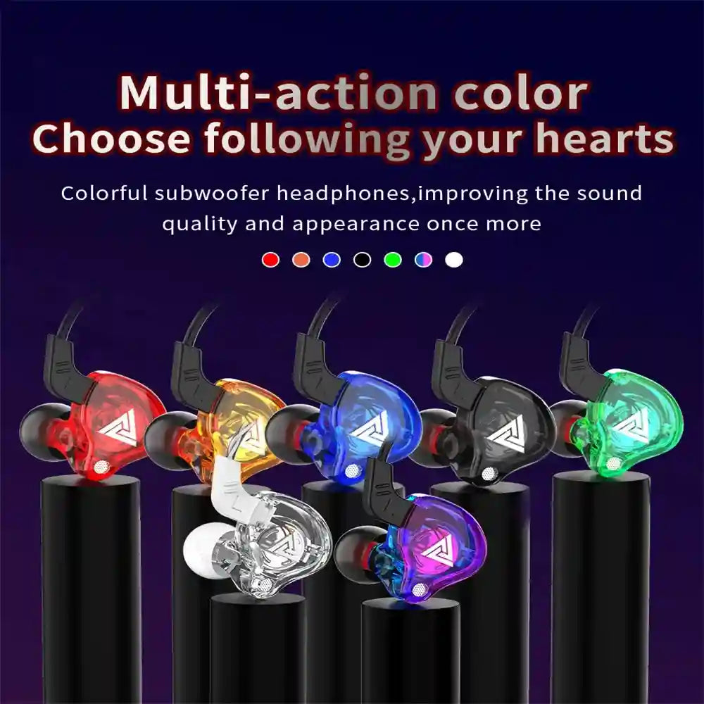 Wired In-Ear Earphones with HiFi Bass and Mic - AK6 Series Tidesmit