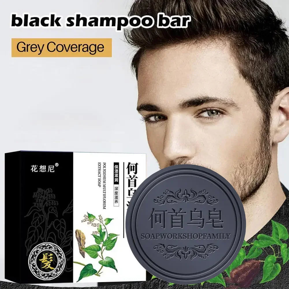 Hair Darkening Shampoo Soap Bar Repair Gray White Hair Color To Black Shampoo Soap Hair Nourishing Shampoo Soap Bar