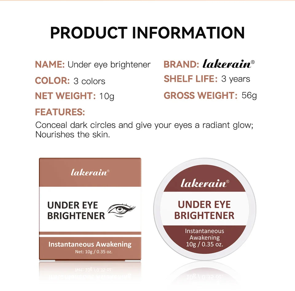 Tidesmit Lakerain hydrating under eye concealer cream for dark circles texture close-up