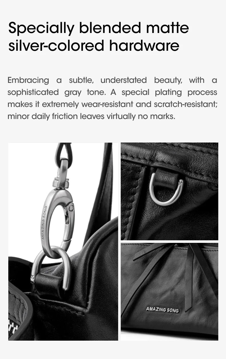 Amazing Song Original Design Cheese Roll Pillow Bag Small Top Grain Leather 2026 New Fashionable Women's bags