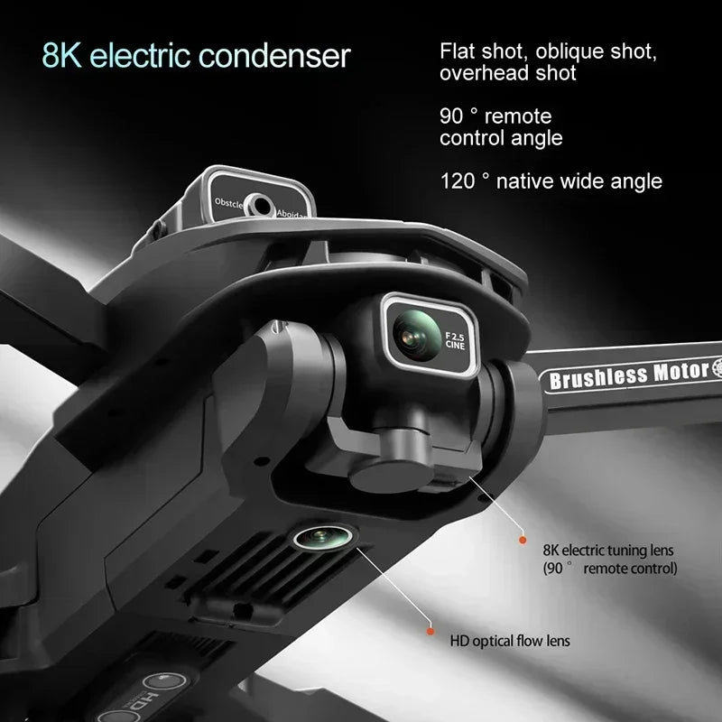 8K GPS Camera Drone with Obstacle Avoidance - Foldable Pro Model Tidesmit