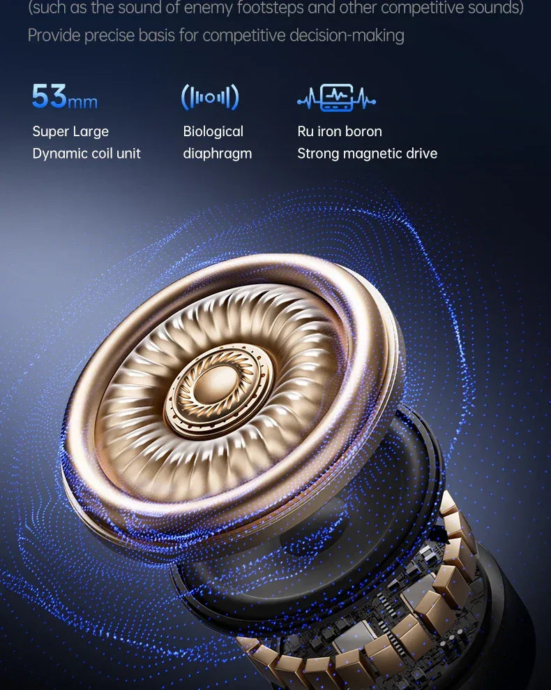 Wireless Gaming Headset V9 Pro - 7.1 Surround Sound Over-Ear Headphones Tidesmit