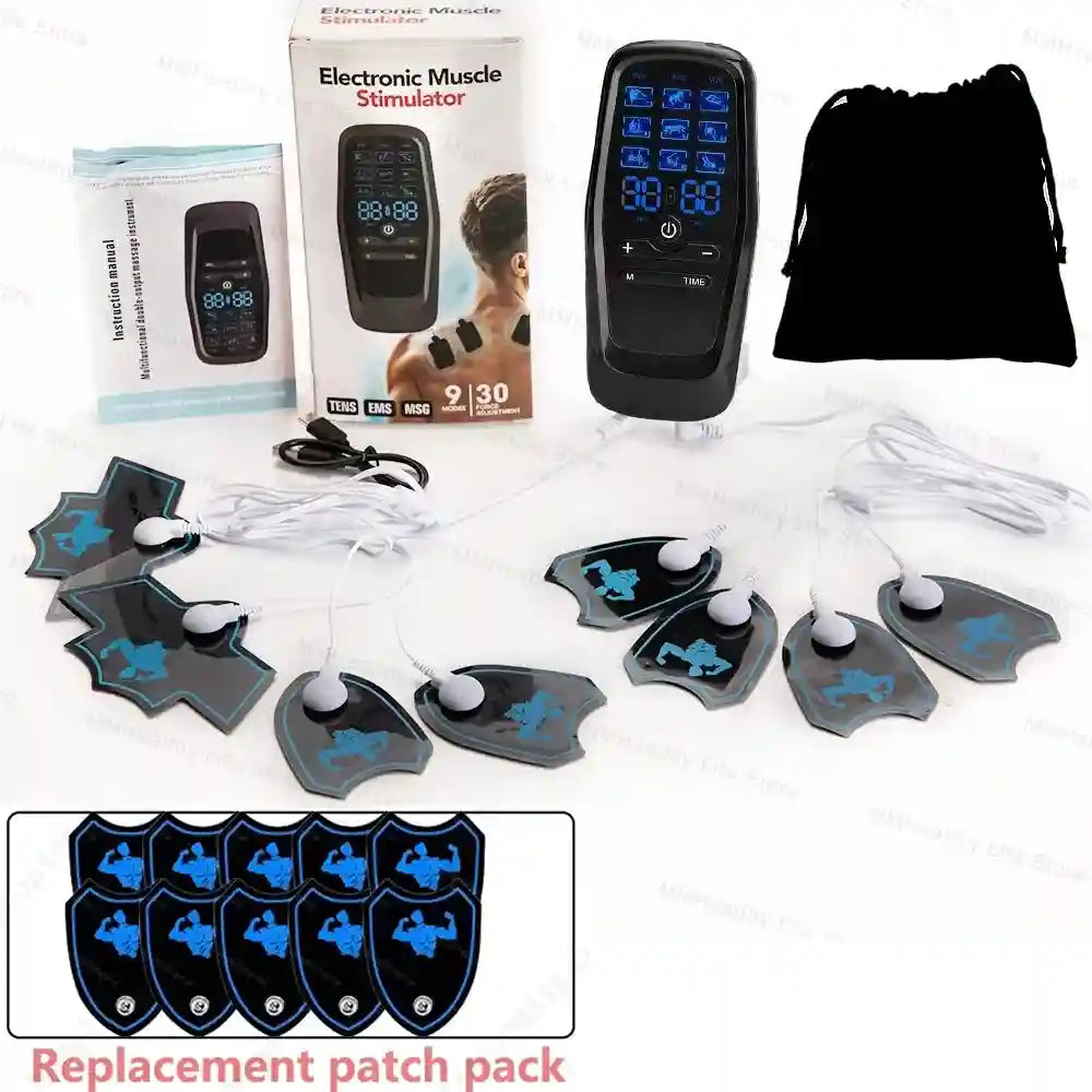 Electric Muscle Stimulator for Deep Tissue Recovery | Tidesmit Massage Roller Set-A and 10pa Tidesmit