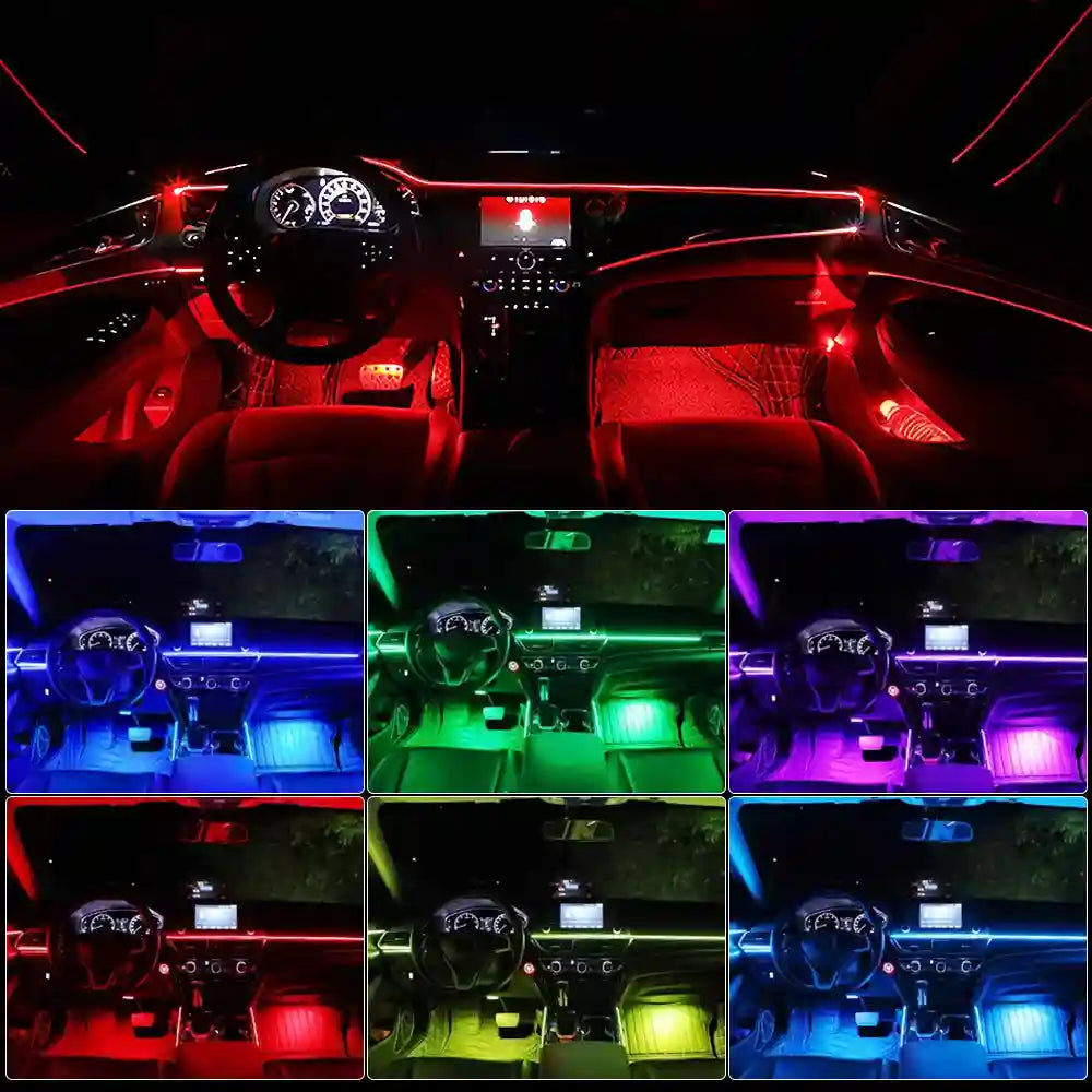 RGB Car Atmosphere Lamp LED Interior Strip Light Kit - Tidesmit Tidesmit
