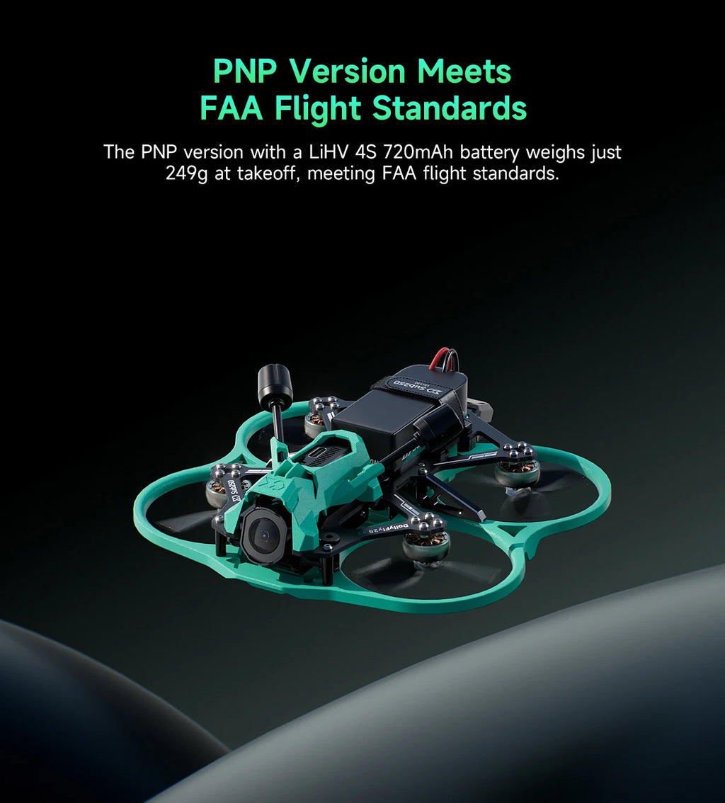 2.5 Inch CineWhoop FPV Drone with 4K 120fps Camera and GPS Tidesmit