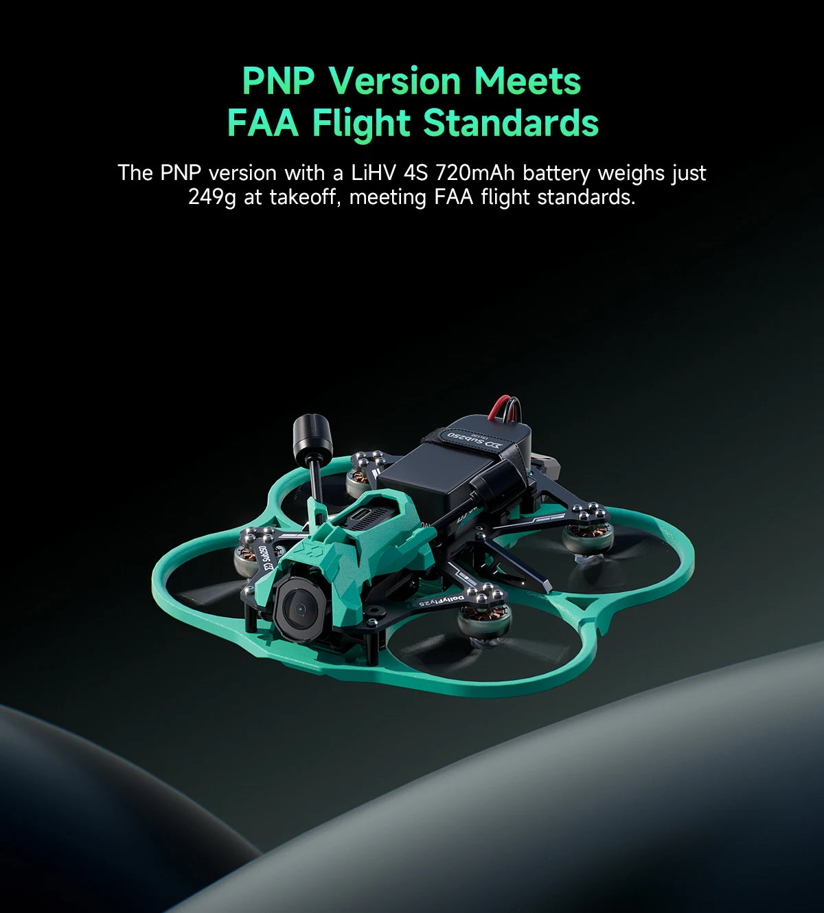 2.5 Inch CineWhoop FPV Drone with 4K 120fps Camera and GPS Tidesmit