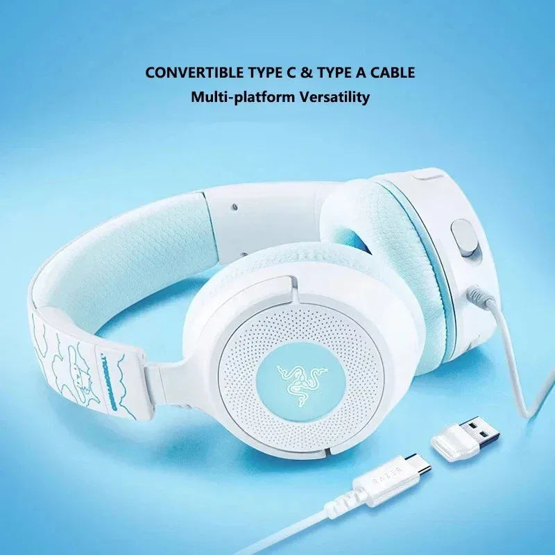 Cinnamoroll Gaming Headset | 7.1 Surround Sound | 40mm Drivers | Tidesmit Tidesmit