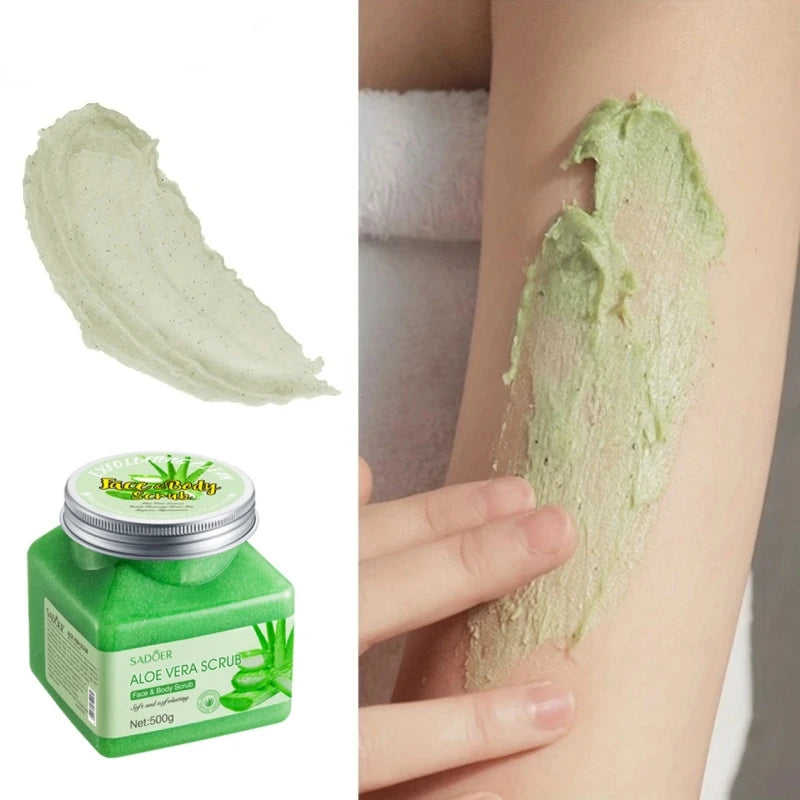 Aloe Vera Exfoliating Scrub 500g - Natural Salon-Quality Face Polish Scrubs Treatments Tidesmit
