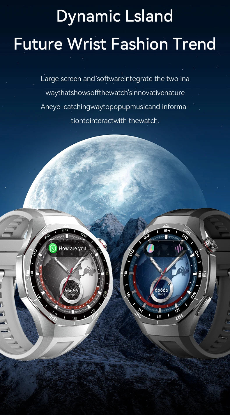 LAXASFIT Smart Watch 1.52" HD Game Dial Dynamic Dial Bluetooth Call Voice Assistant Wireless Charging Fitness Tracker