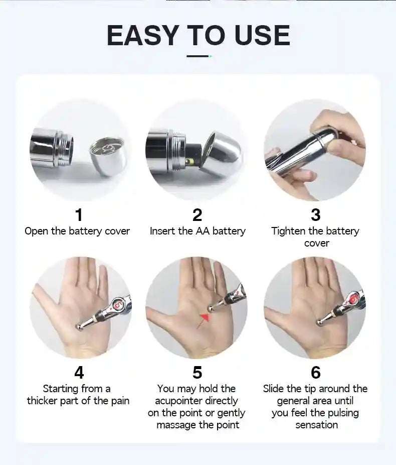 Electronic Acupuncture Pen for Pain Relief - Tidesmit Wellness Tool Relaxation Treatment Tidesmit
