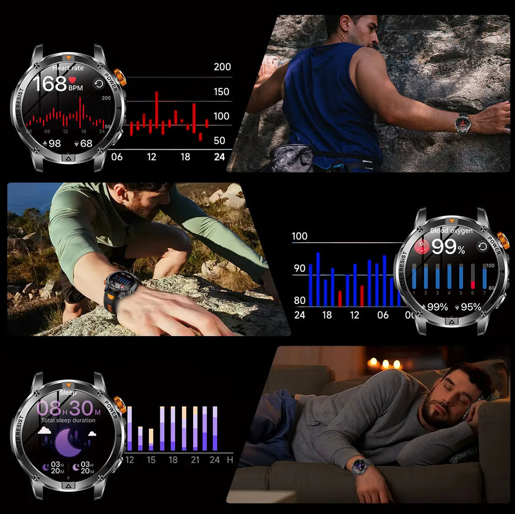 YLL-AK93 Outdoor Sport for Smart Watch Fitness Tracker Sleep Tracker IP67 Waterproof Heart Rate Monitor AMOLED Screen
