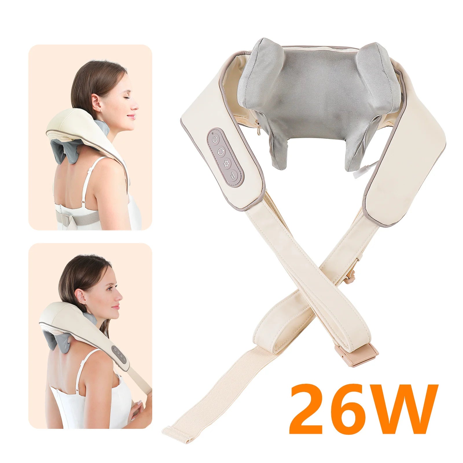 Wireless Electric Neck and Shoulder Massager with Heat Therapy Back Massage Instrument Tidesmit