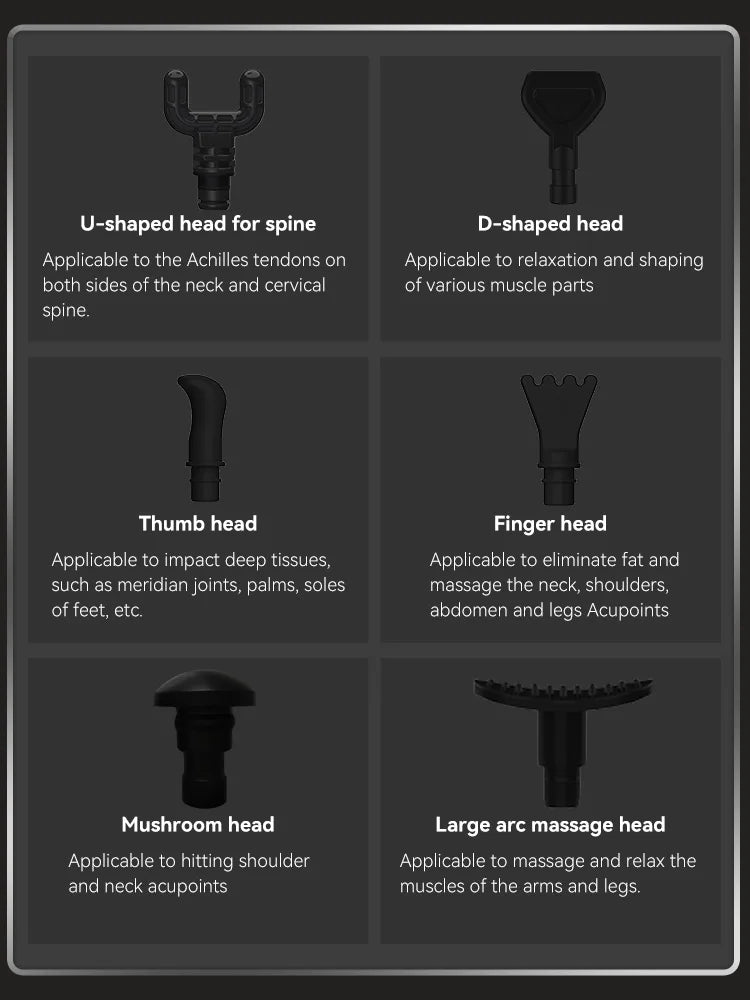Massage Gun Deep Tissue Percussion Massager, 12 Heads, 4000mAh Battery Relaxation Treatment Tidesmit