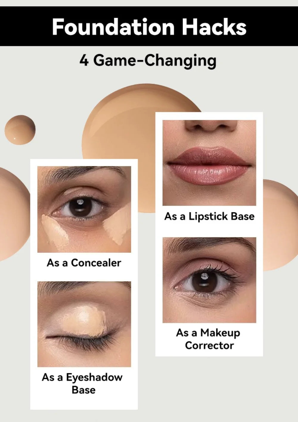 Tidesmit matte liquid foundation for oil control and long-lasting full coverage base makeup texture close-up