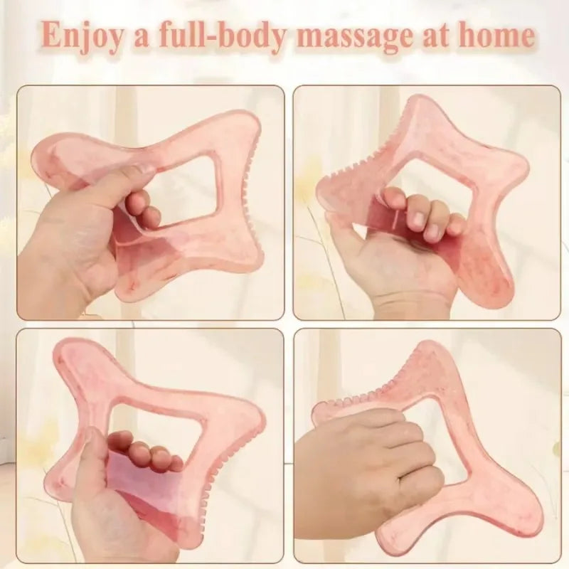 Large Resin Gua Sha Body Massage Tool for Deep Tissue Recovery (Pink) Body Shaping Massage Equipment Tidesmit