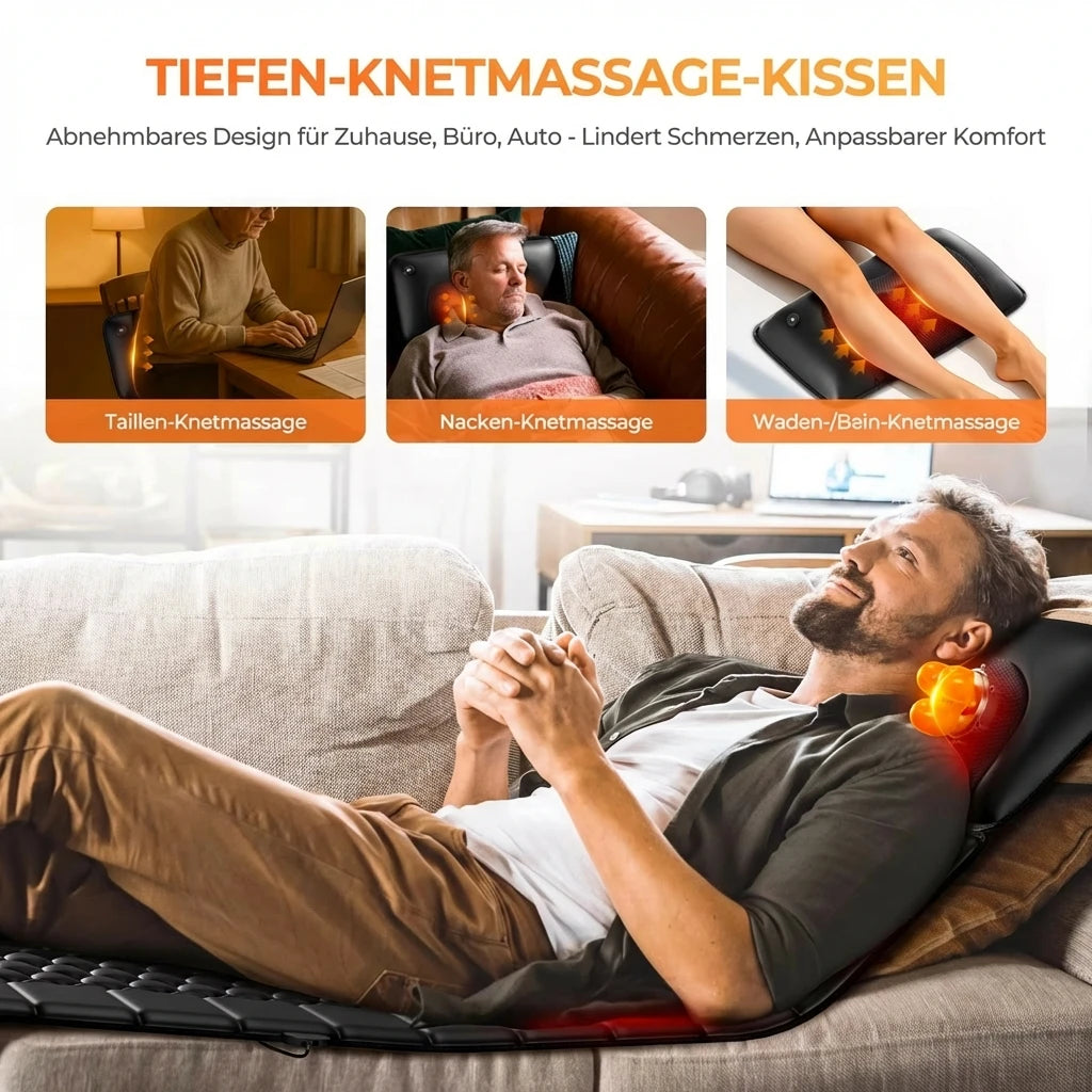 Shiatsu Massage Mat with Heat - Full Body Electric Massager EU Plug Back Massage Instrument Tidesmit