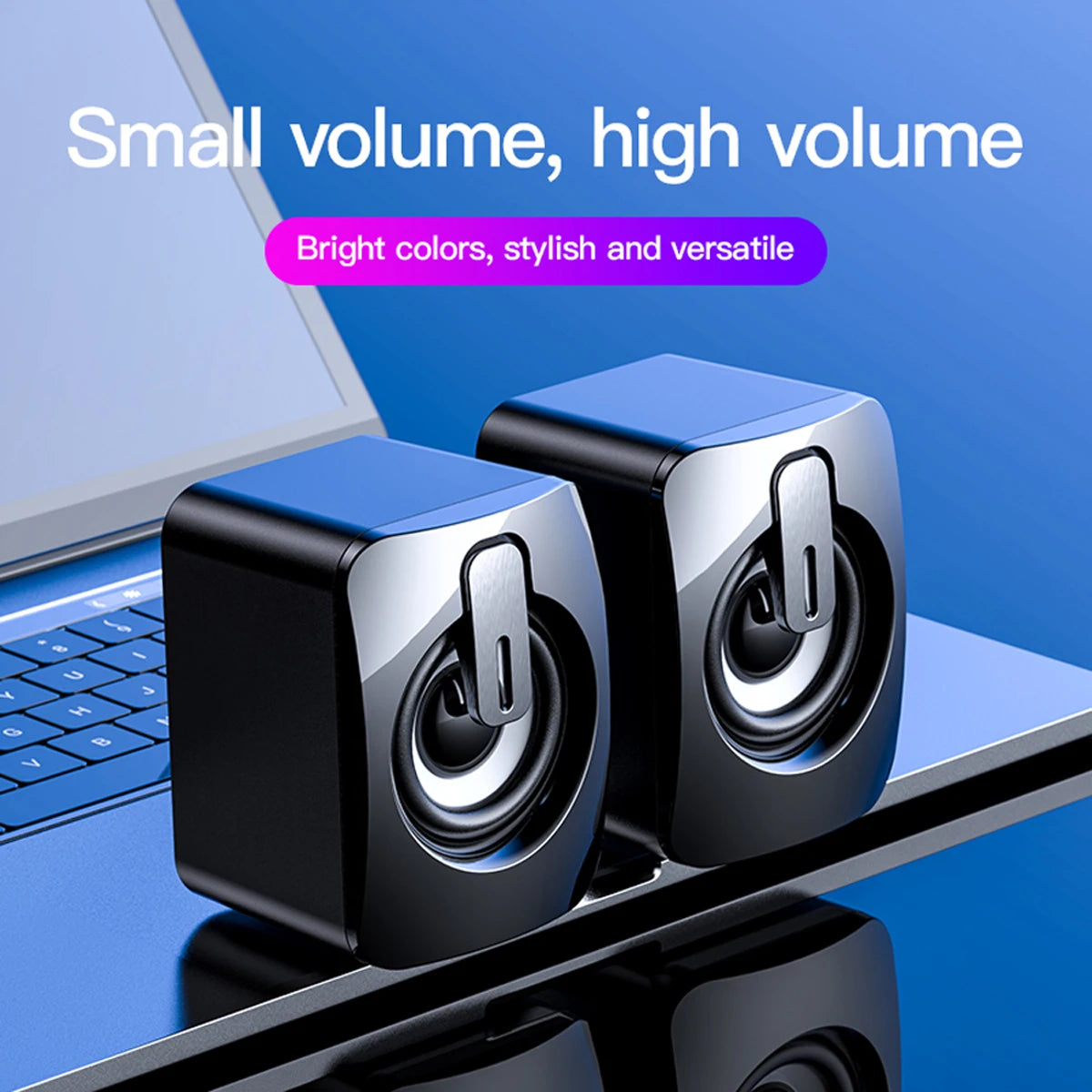 Stereo PC Soundbar - Wireless Audio Speaker for Laptop & Desktop Tidesmit