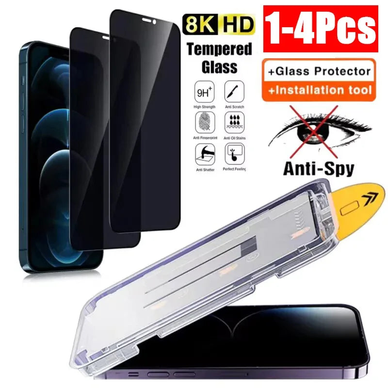 Privacy Screen Protector for iPhone 16 - Anti-Glare & Case Friendly Tidesmit
