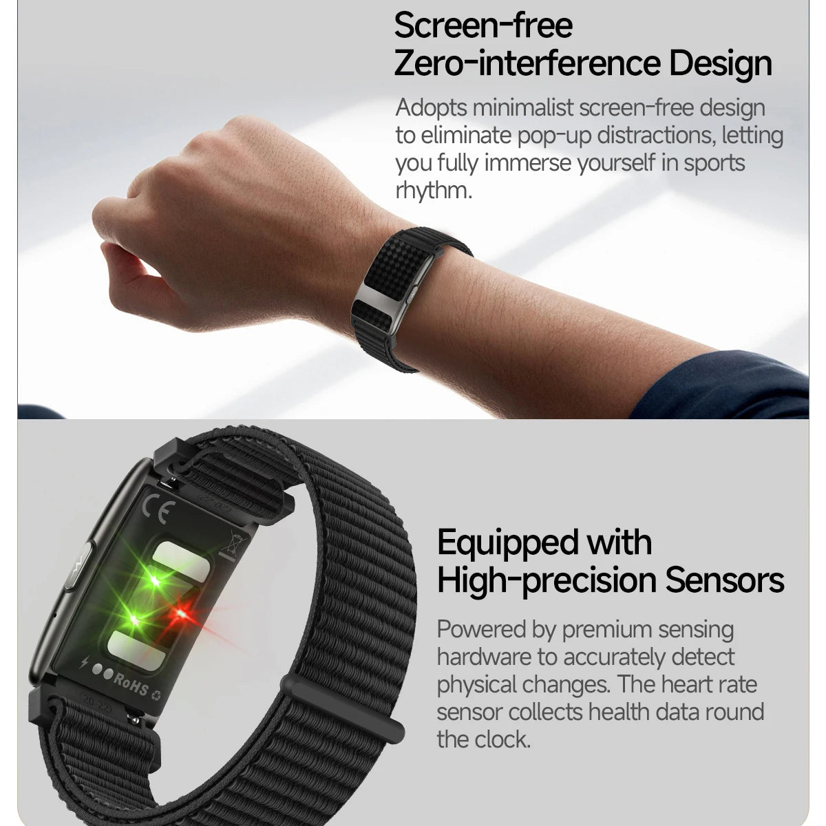 VWAR FLOW ECG Smart Fitness Bracelet Heart Rate Blood Oxygen Sleep Monitor Body Temperature Stress Tracker Women Men Health Band