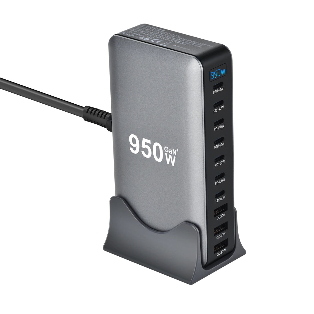 Tidesmit 950W 10-Port USB-C GaN Desktop Fast Charging Station Tidesmit