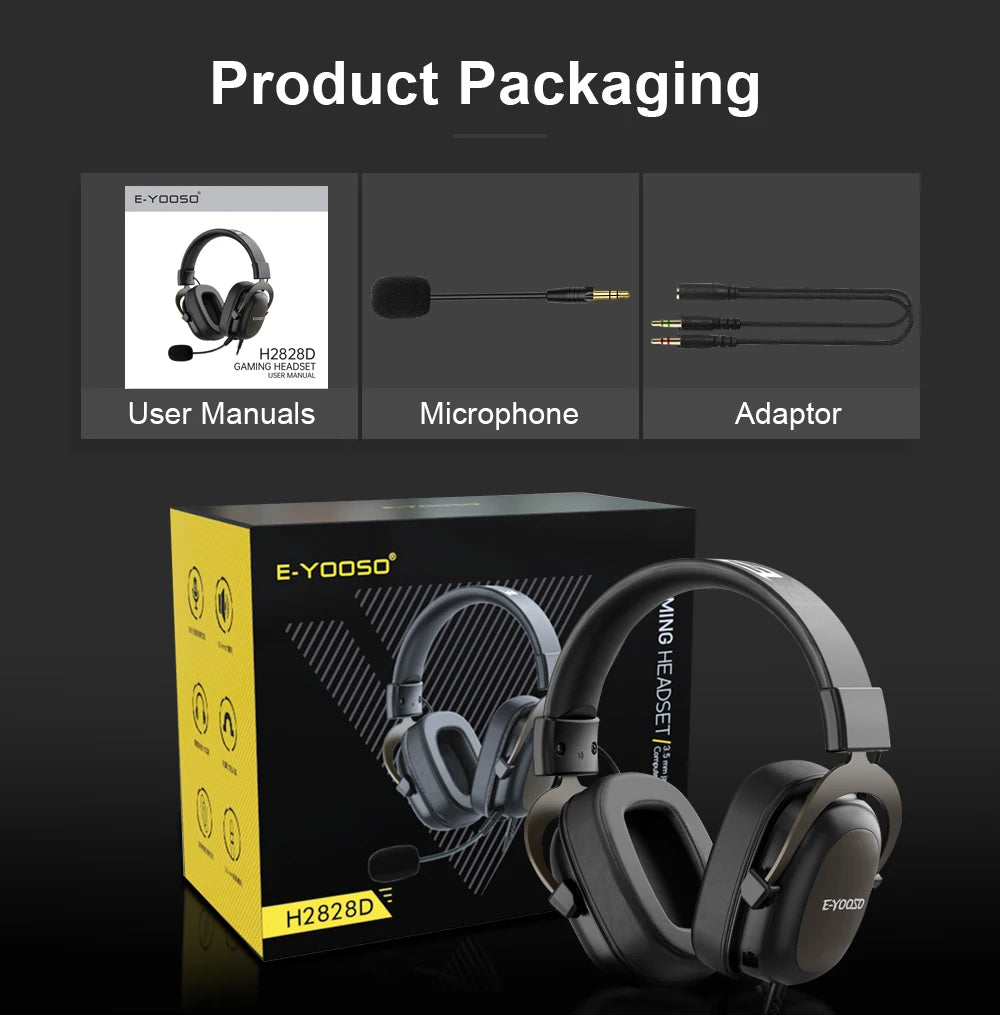 Gaming Headset with Surround Sound and Microphone for PC and PS4 Tidesmit