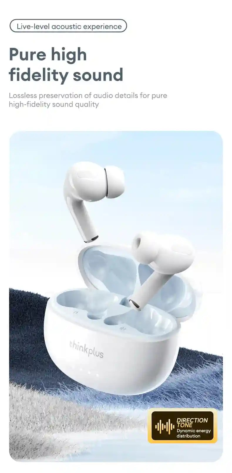 Wireless Bluetooth Earbuds with Low Latency Audio for Gaming Tidesmit