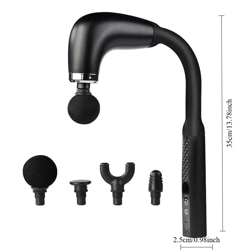 Deep Tissue Massage Gun - Portable Electric Muscle Recovery Tool Massage Chairs Black Tidesmit
