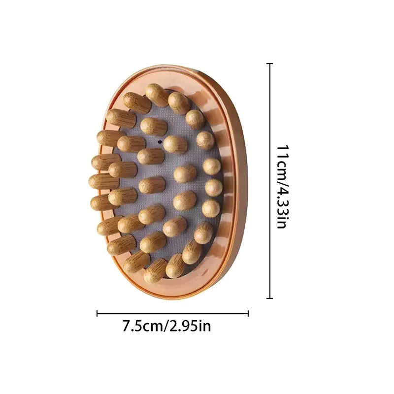Anti Cellulite Massage Wooden Body Brush - Natural Dry Skin Tool Body Shaping Massage Equipment NO.2 Tidesmit