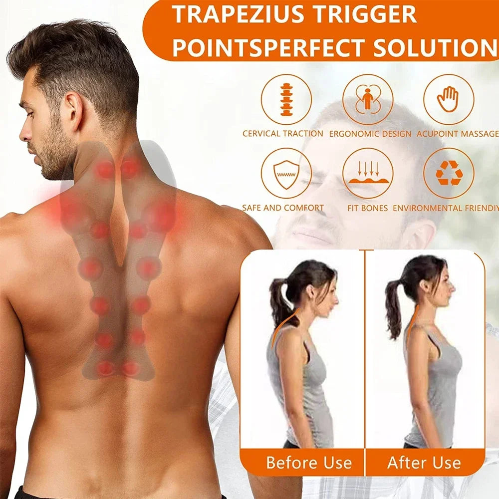 Back Stretcher Device: Spinal Decompression for Muscle Recovery - Orange Fascia Gun Tidesmit