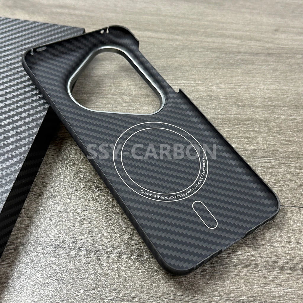 Carbon Fiber Huawei Pura 80 Ultra Case - Slim MagSafe Shock-Absorbing Cover Tidesmit