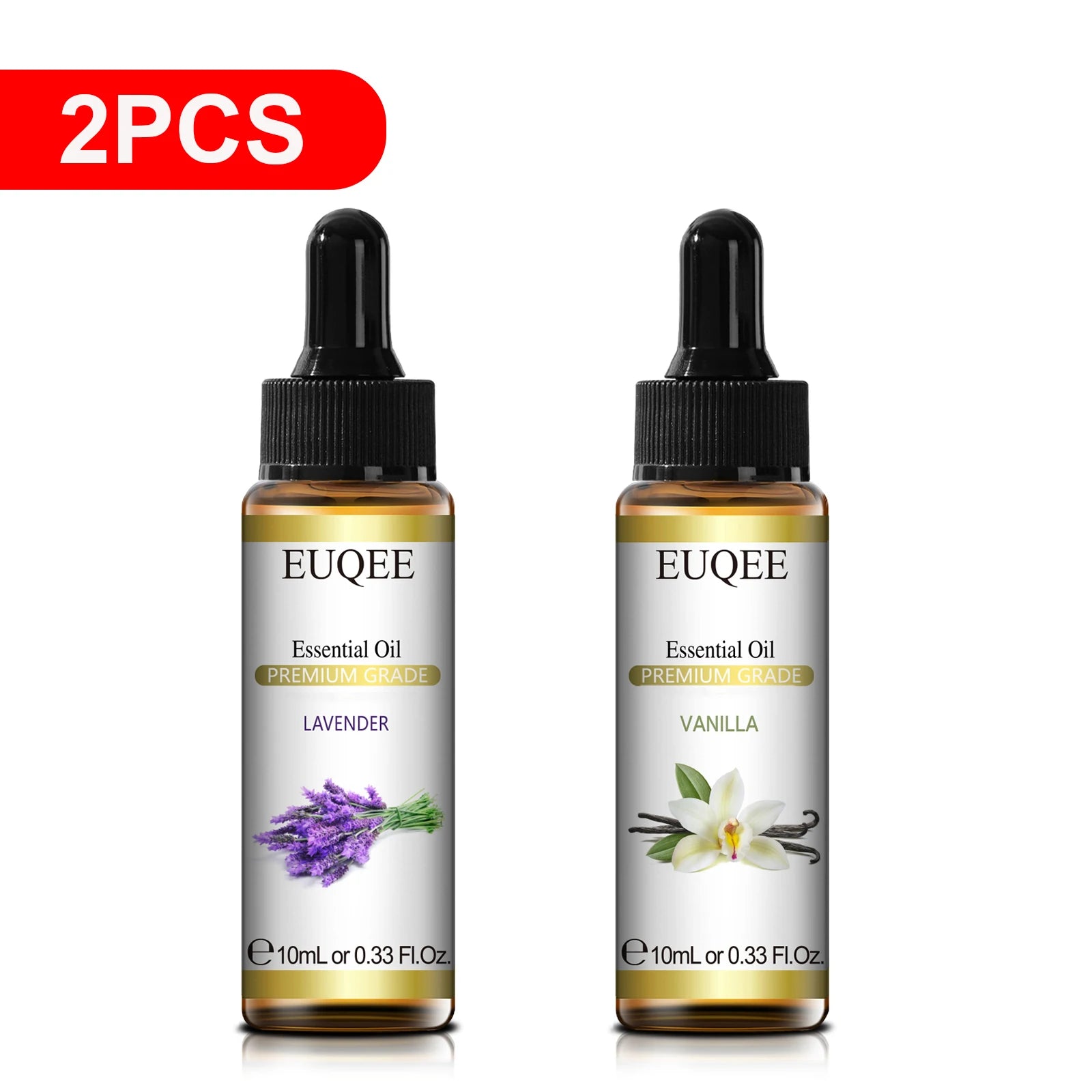 EUQEE 10ml Pure Essential Oil For Aromatherapy Diffuser-Jasmine Eucalyptus Frankincense Cinnamon Lavender Aroma Essential Oils