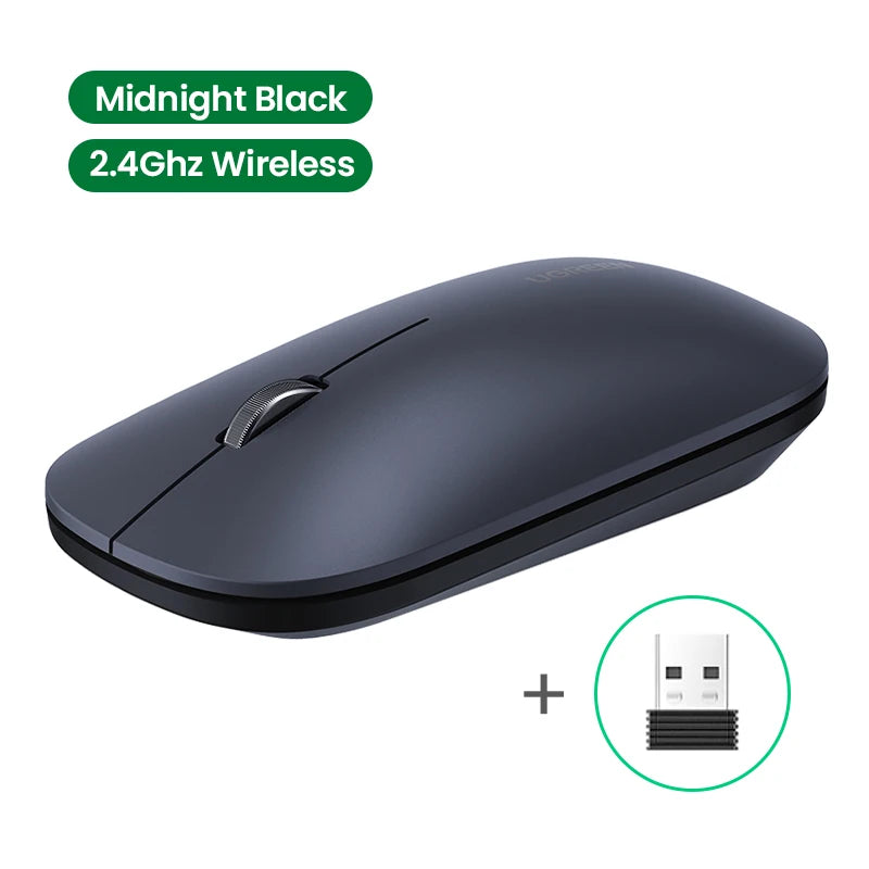 UGREEN Silm Wireless Mouse  Bluetooth 2.4G 4000 DPI  Silent Click For MacBook Pro M1 M2 iPad Tablet Computer Laptop PC
