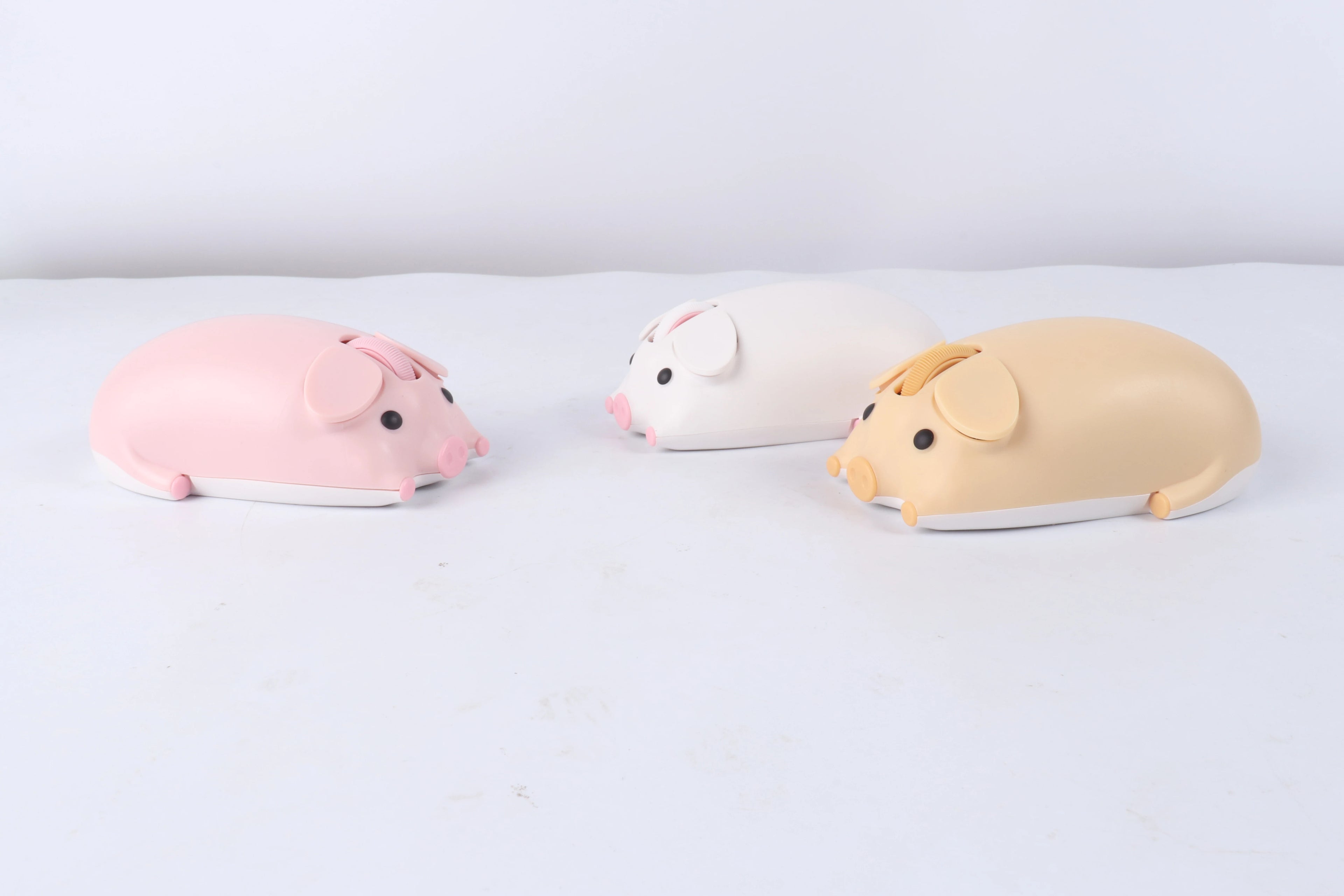 Cute 3D Little Pig Wireless Mouse 2.4G Bluetooth Dual-mode Silent For Women Office Laptop PC