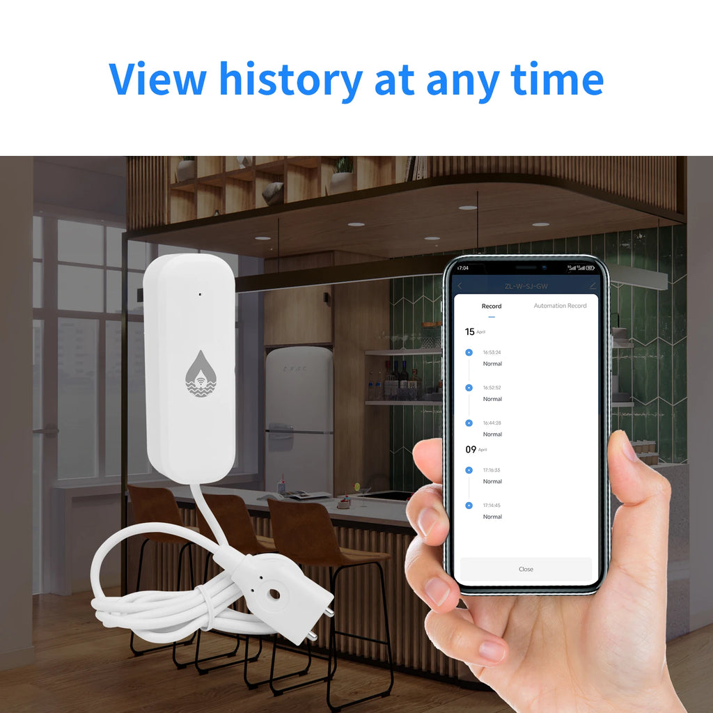 Smart WiFi Water Leak Sensor for Home Security | Tidesmit Tidesmit