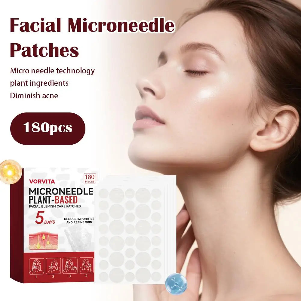 180pcs 0.2mm Facial Soothing Microneedle Patches Acne Care Patch Facial Skin Care Imperfection Patch