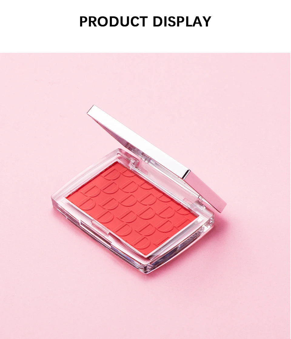 Tidesmit matte natural peach cheek tint blush palette for face contouring and waterproof makeup texture close-up
