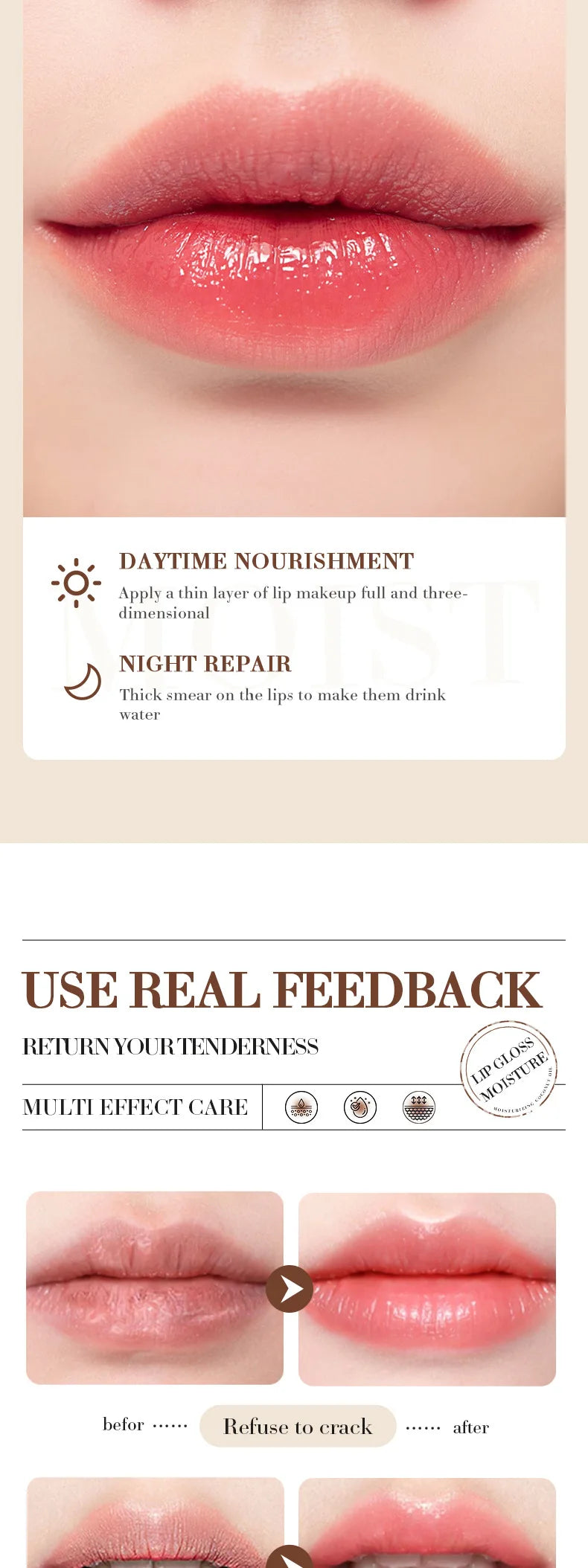 Moisturizing Lip Balm for Deep Hydration & Repair by Tidesmit Lip Care Tidesmit