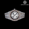 Best Quality Luxurious Mens Stainless Steel Watch with Black Automatic Movement Moissanite Diamond Available for Export Price