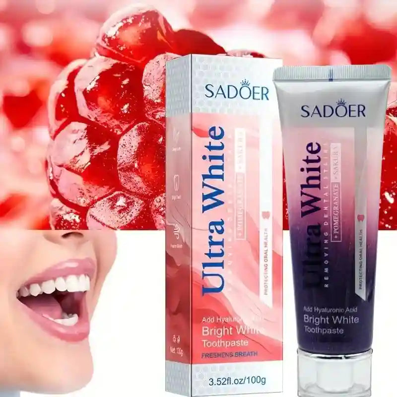 Tidesmit Sakura Red Pomegranate fluoride-free toothpaste for deep whitening and fresh breath