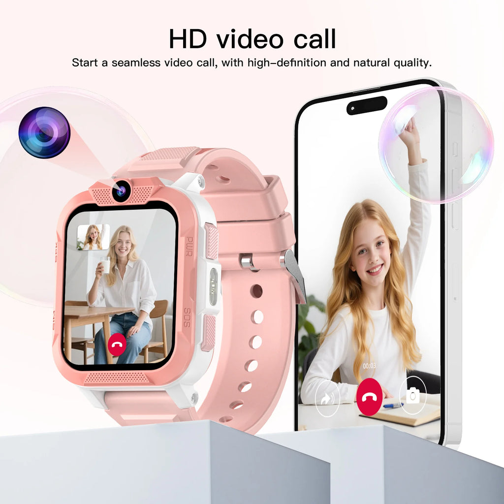 Blackview Z40 Pro Kids Smartwatch 1.83-inch TFT Screen GPS/SOS SIM 4G Smart Watch with Flashlight IP68 Waterproof Multi-wearing