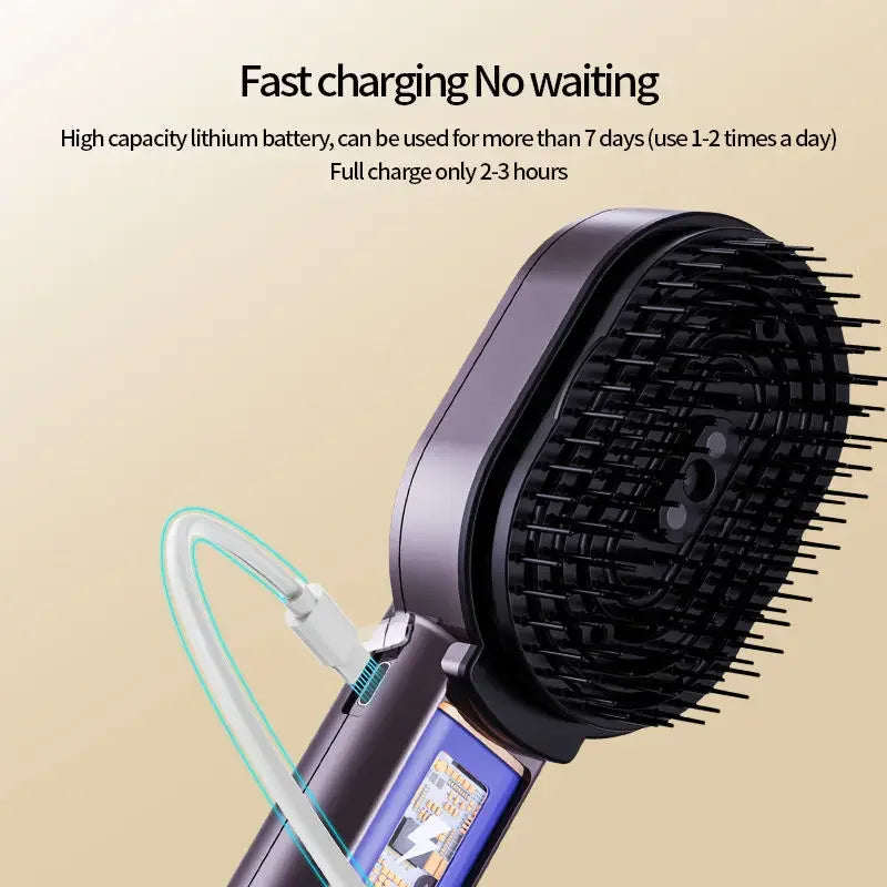Massage Comb with Hair Oil Applicator | Dolphin Grey | Tidesmit Relaxation Treatment Tidesmit