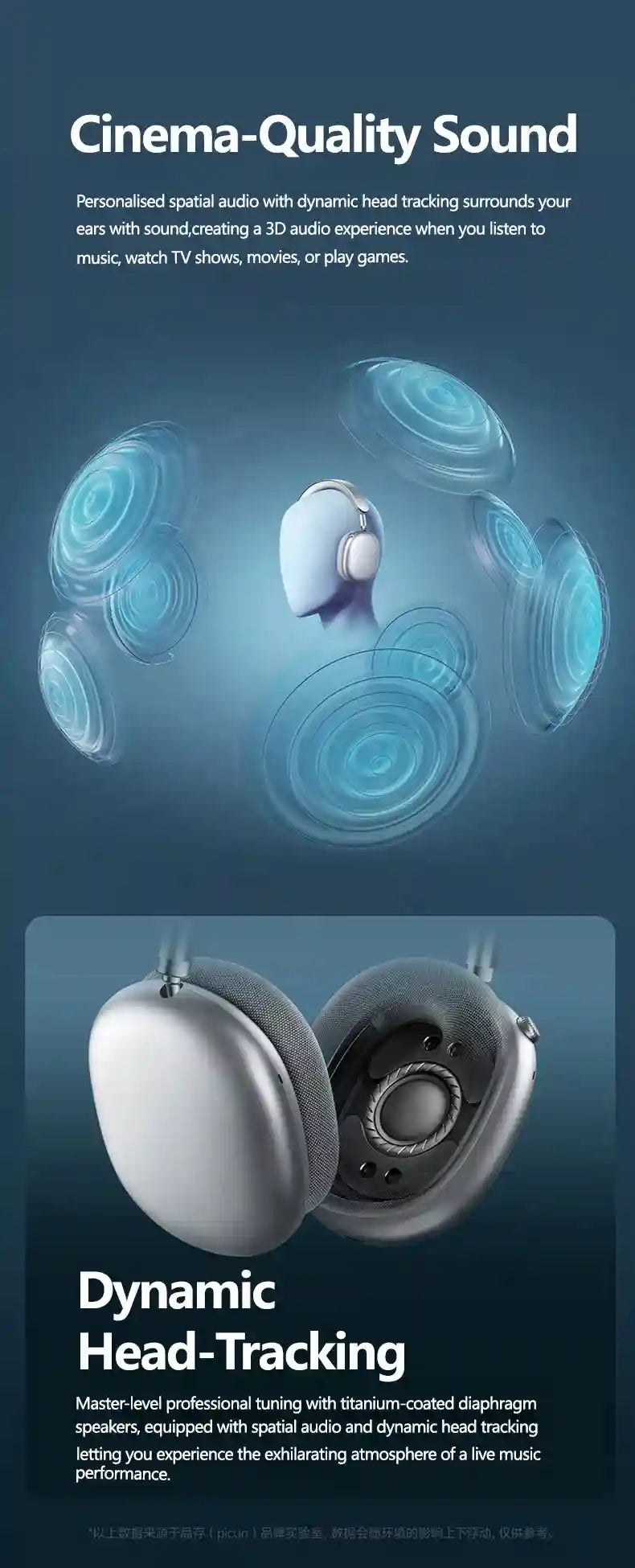 Wireless Headphones with Hybrid Active Noise Cancellation & 180H Battery Tidesmit