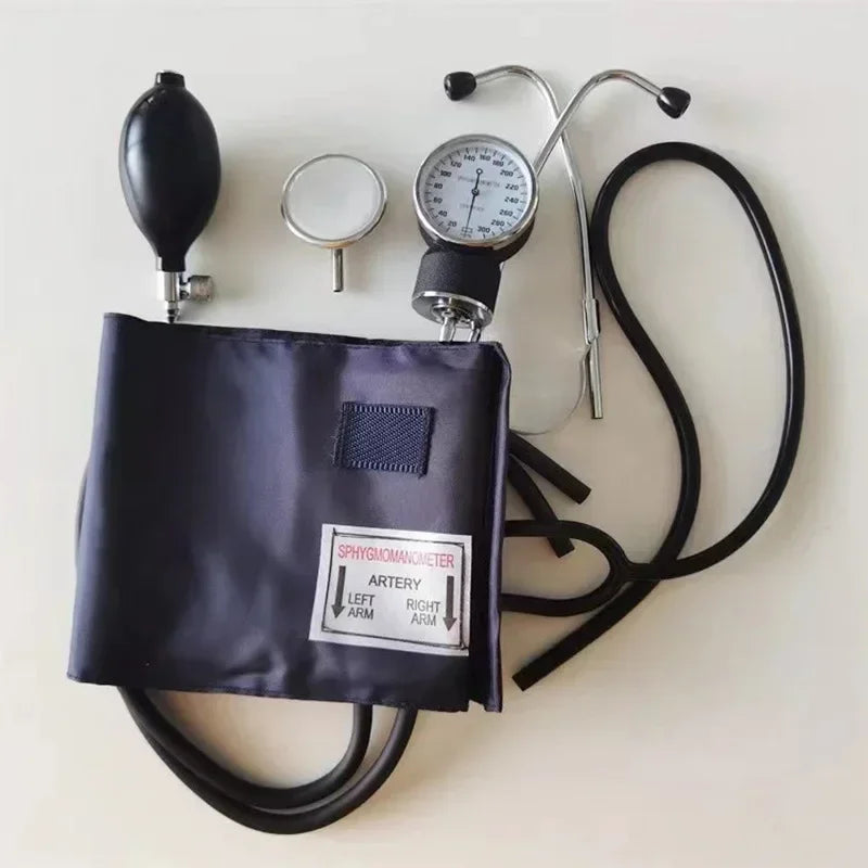 BP Upper Arm Sphygmomanometer Manual Blood Pressure Stethoscope with Zipper Bag for Adult Home Use Blood Pressure Monitor