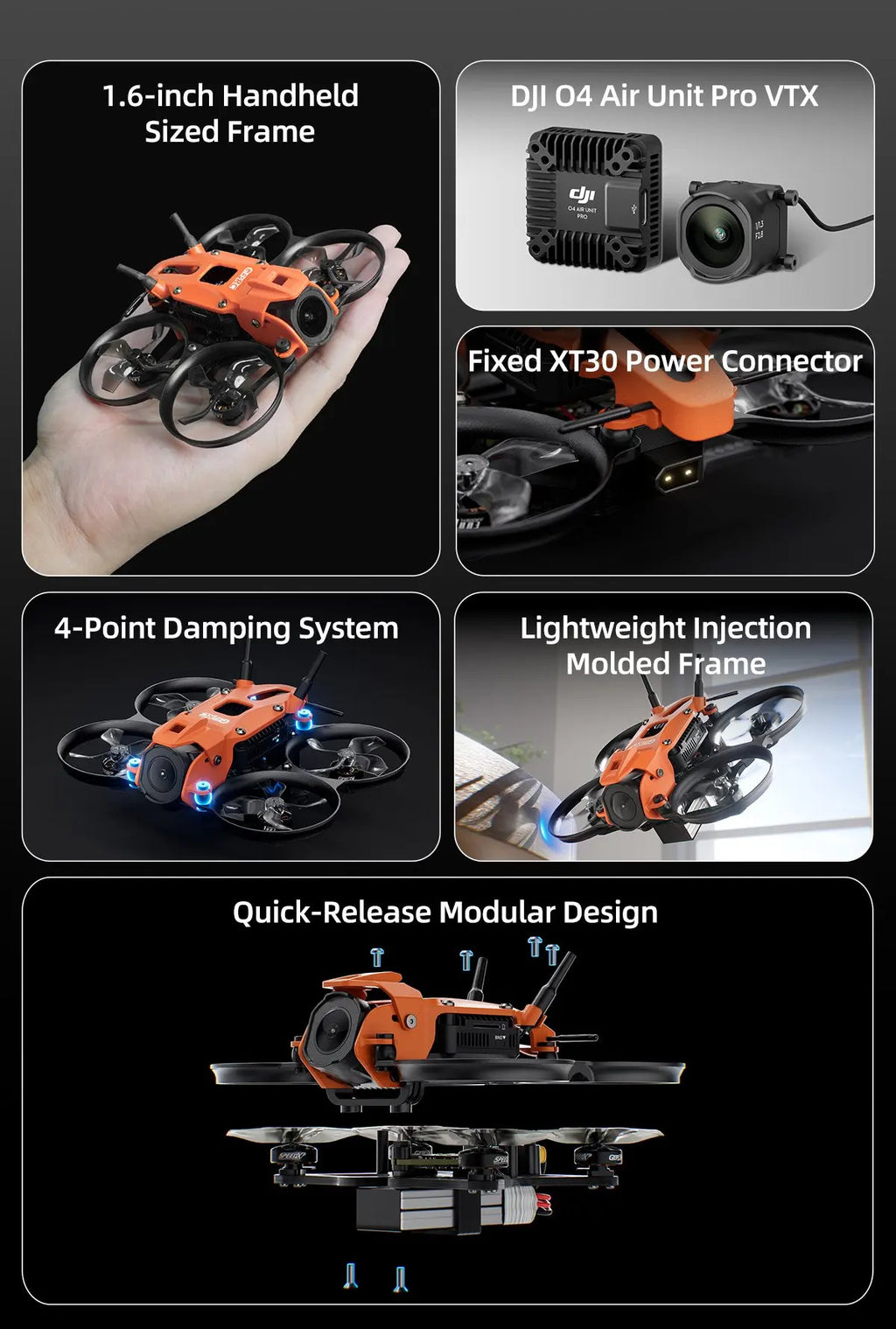 GEPRC DarkStar16 1.6 Inch FPV Drone | O4 Pro & ELRS Options Tidesmit