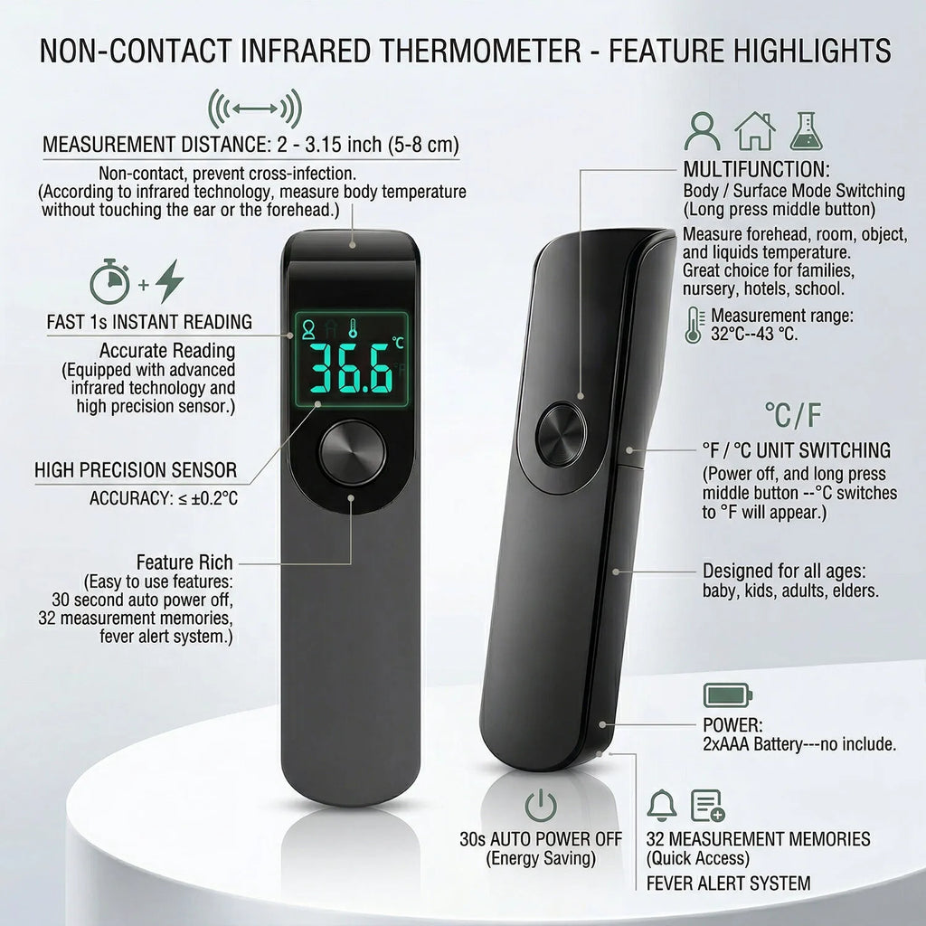 Medical Household Infrared Digital Ear & Forehead Laser Body Thermometer LCD Baby Adult Fever Temperature ear Thermometer