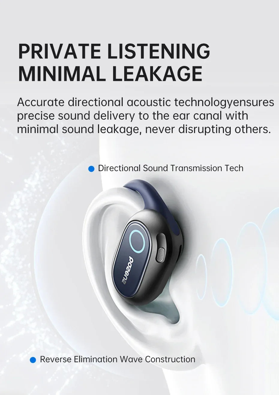Open-Ear Sport Earbuds Bluetooth 5.4 60-Hour Playtime by Tidesmit Tidesmit