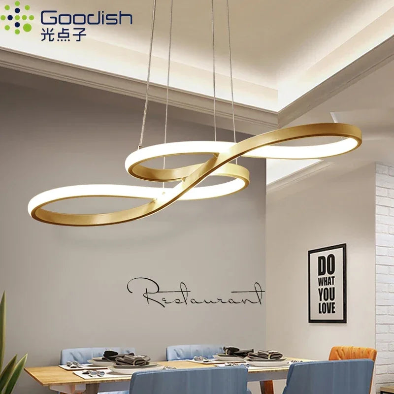 Modern Nordic LED Ring Light | Dimmable Minimalist Home Lamp 92cm Tidesmit